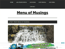Tablet Screenshot of menuofmusings.com